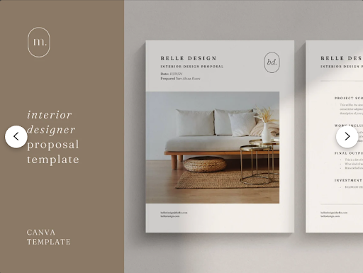 interior design proposal template from etsy