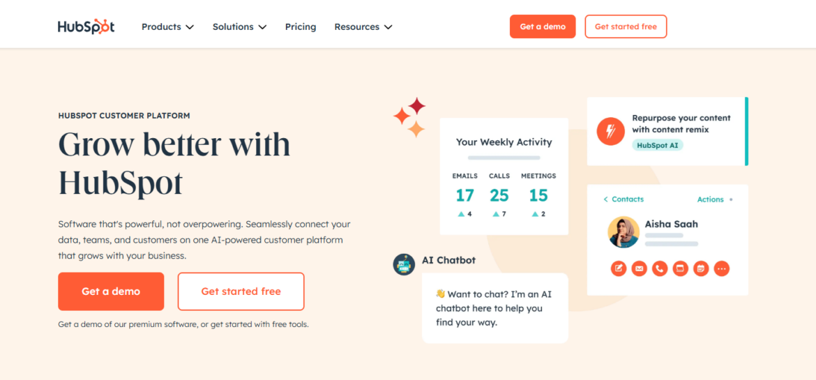 hubspot crm for interior designers