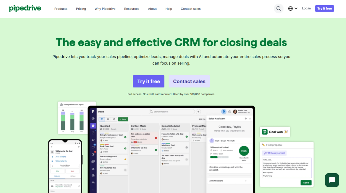 pipedrive crm for interior designers