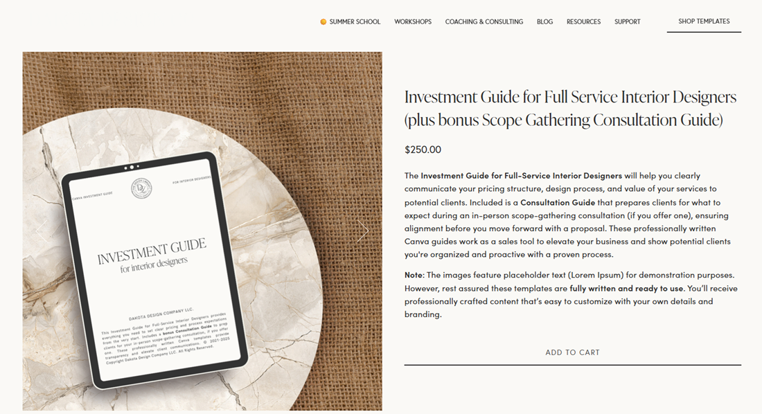 interior design investment guide template 1