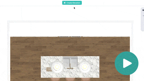 Creating an elevation from a 3D kitchen design in DesignFiles