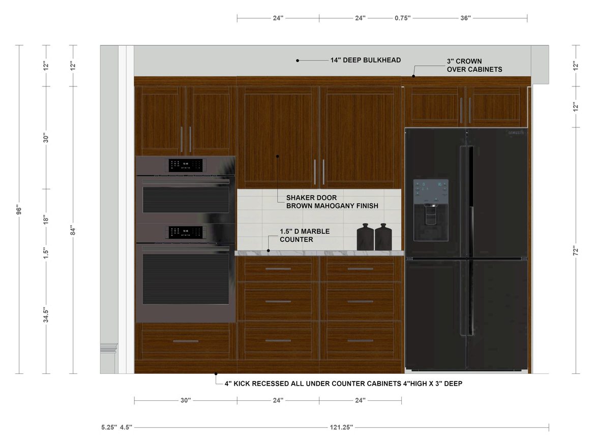 kitchen elevations drawing